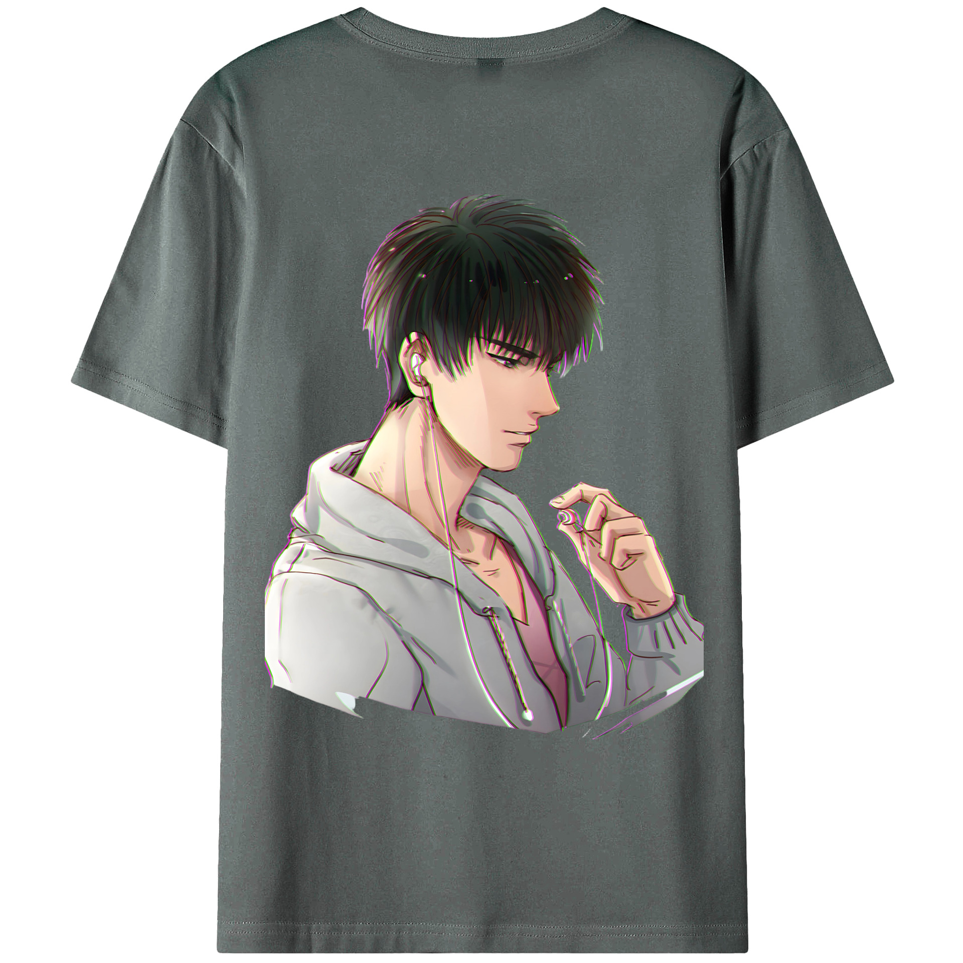 （画像用） SLAM DUNK／スラムダンク 綿100％ メンズ半袖Tシャツ（バックプリント） 通気性